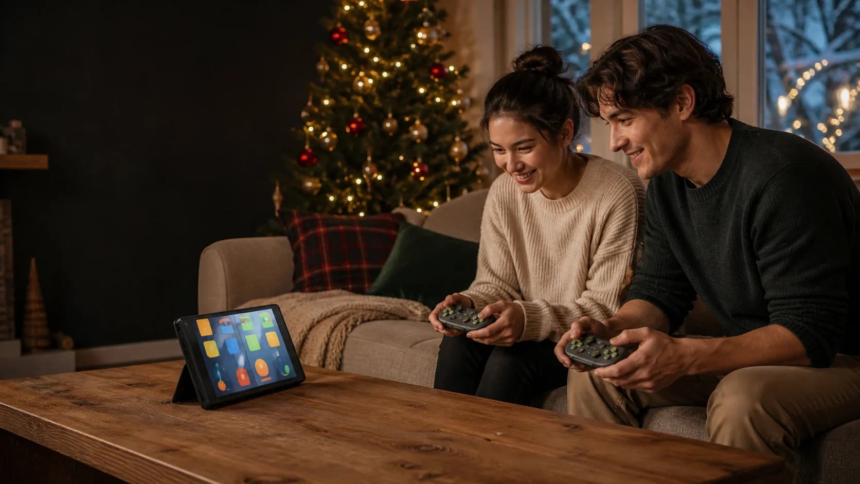 Representative generic handheld gaming hardware used for tabletop multiplayer