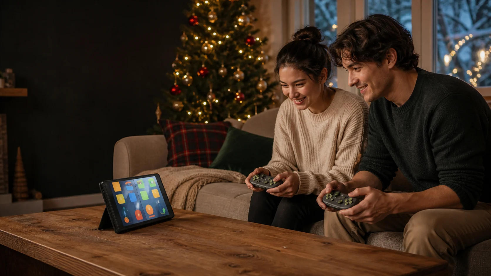 Representative generic handheld gaming hardware used for tabletop multiplayer